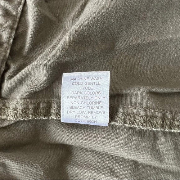 Zenana Outfitters Womens Cotton Military Green Zip & Snap Utility Jacket Size L - Picture 5 of 6